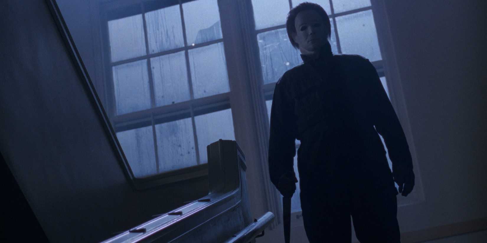 MIchael Myers walking down the stairs in Halloween 4