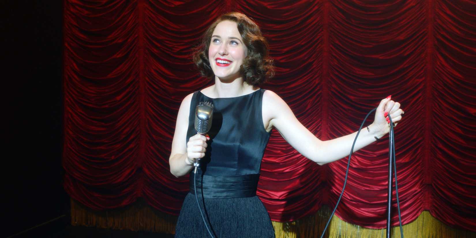 Midge Maisel (Rachel Brosnahan) em The Marvelous Mrs Maisel