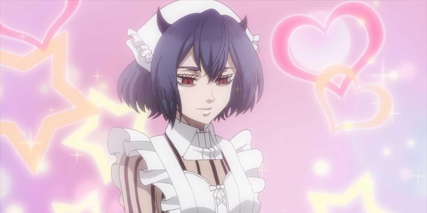 Nero wearing a maid uniform in Black Clover episode 135
