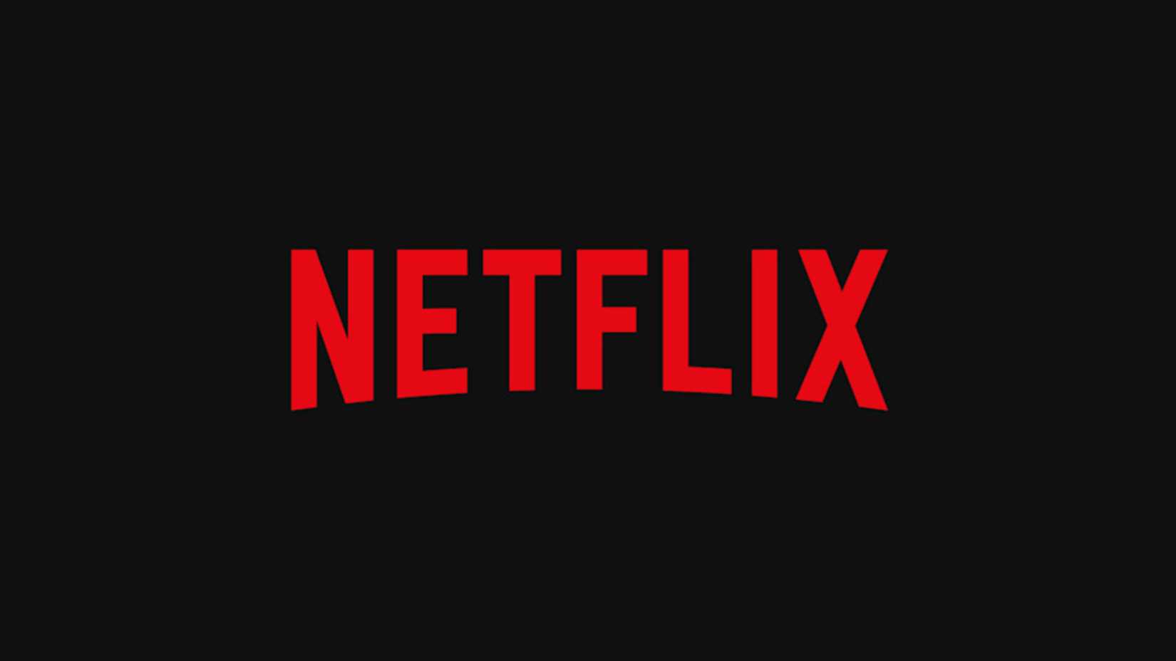 Red Netflix logo against a black background.