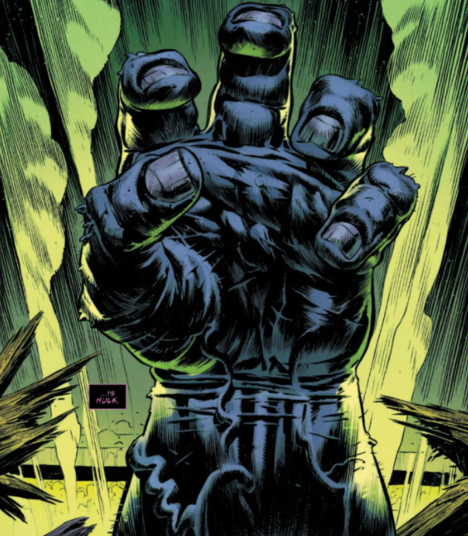 new hulk emerges with a gigantic hand reaching up