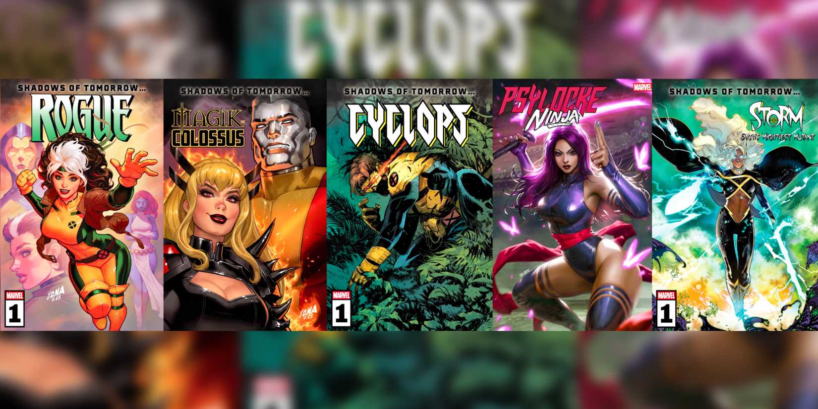 New Marvel Comics X-Men Solo тιтles (Cyclops, Storm, Psylocke, Rogue, Magik & Colossus)