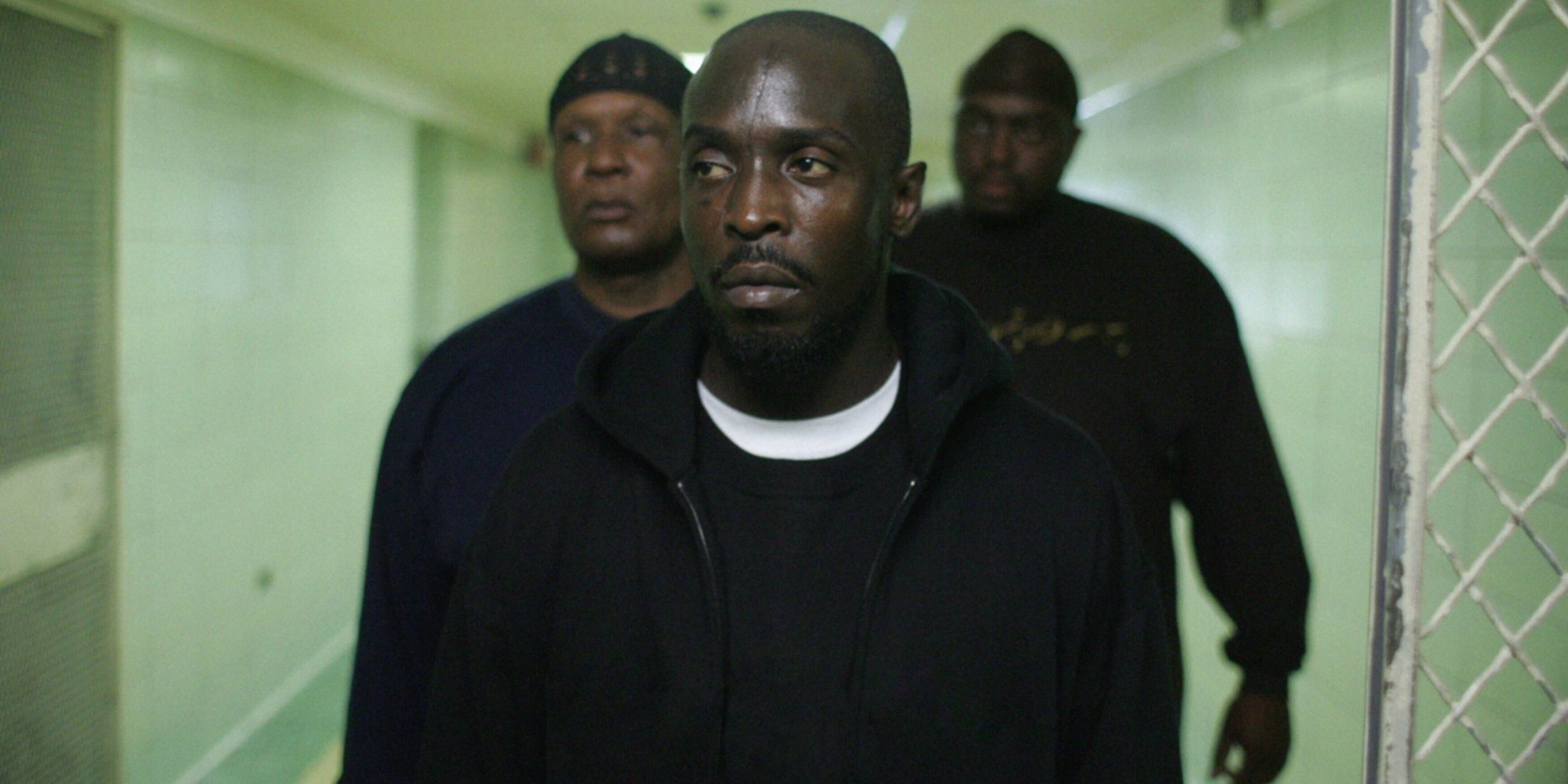 Omar walking through prison in The Wire