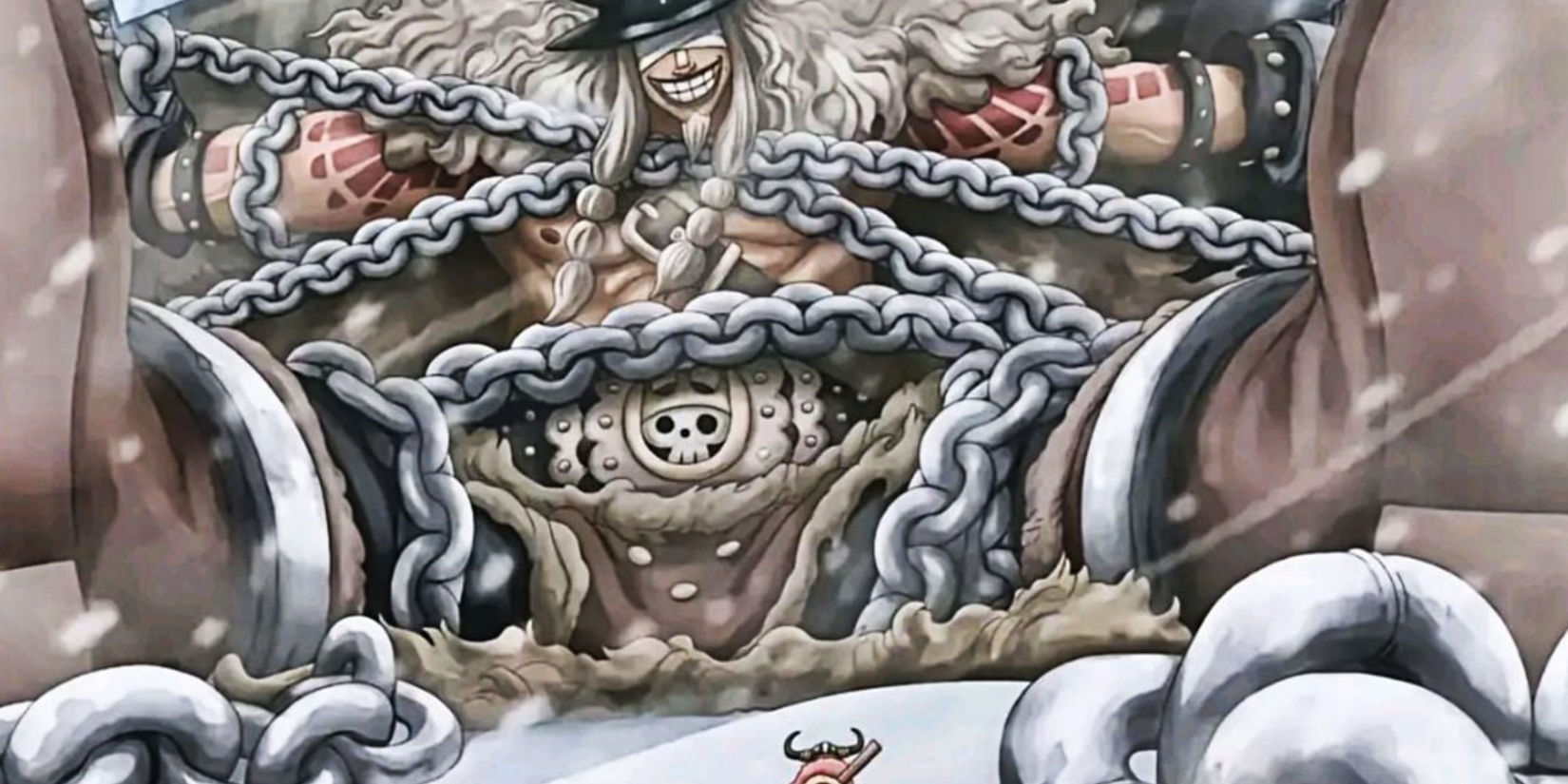 One Piece anime featured image - Loki  towering in front of Luffy