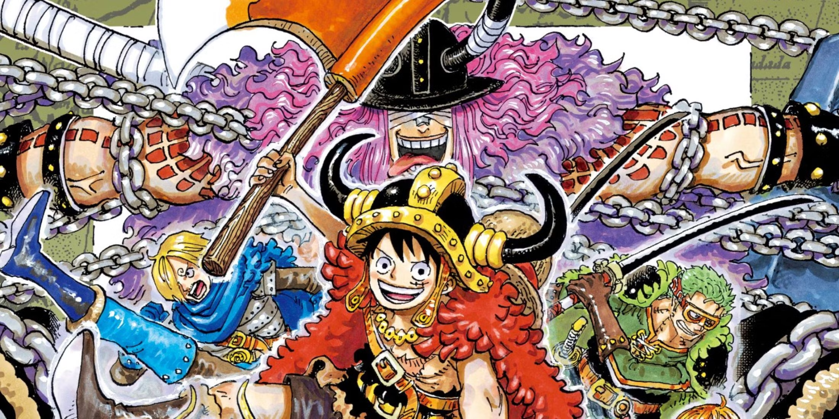 One Piece anime featured image - Loki with Luffy and the Straw Hat pirates from One Piece