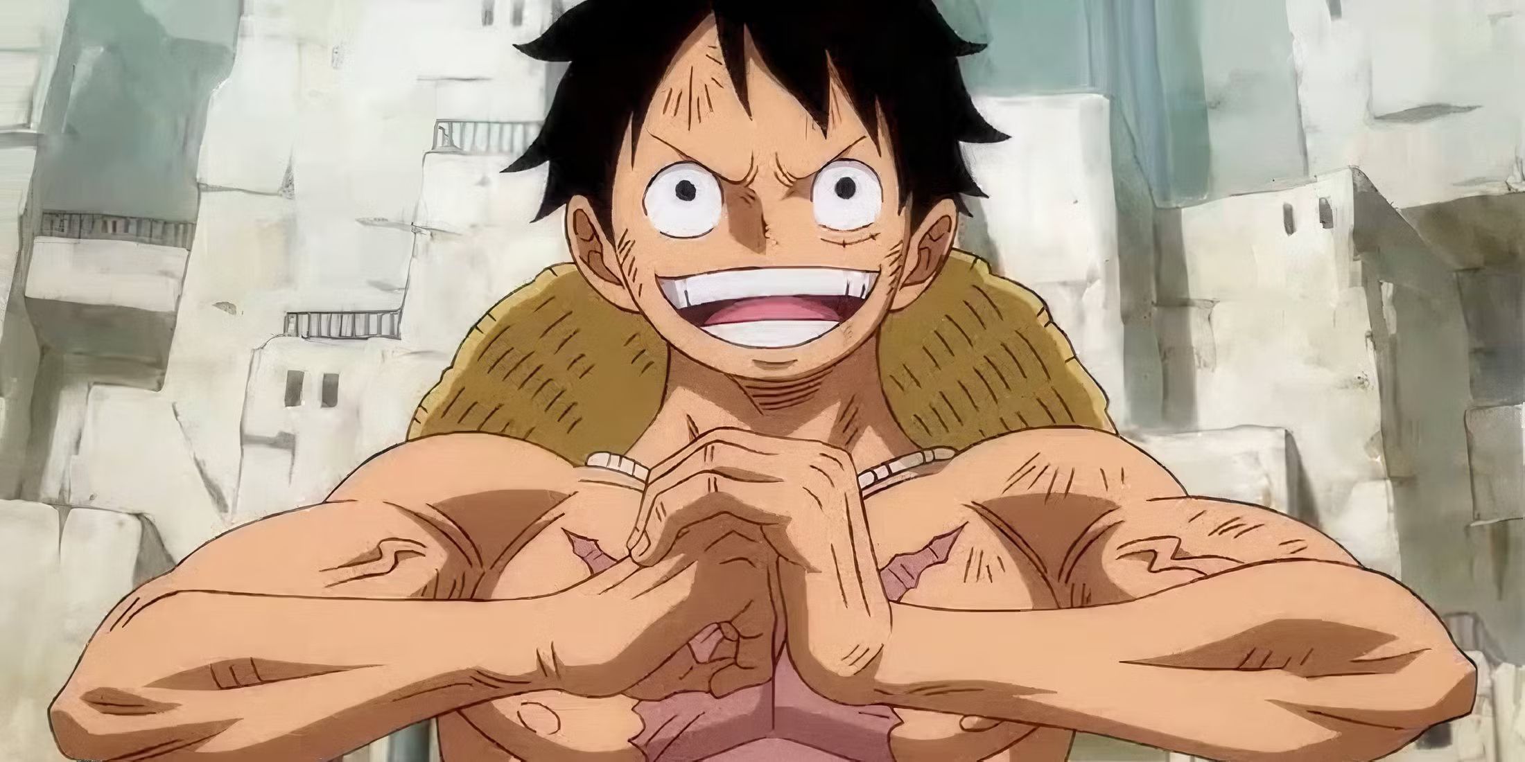 One Piece Luffy getting ready to fight