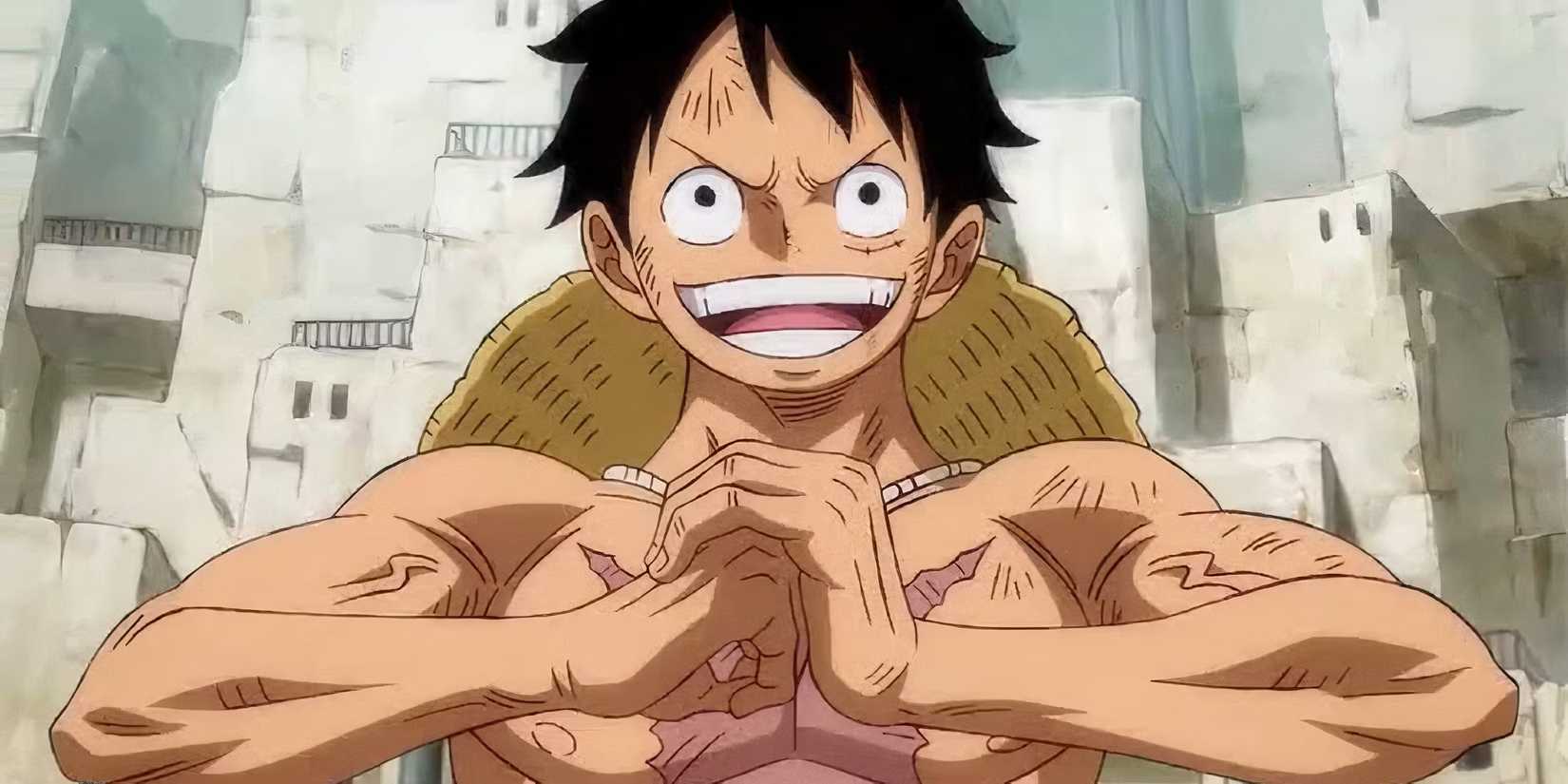 One Piece Luffy getting ready to fight