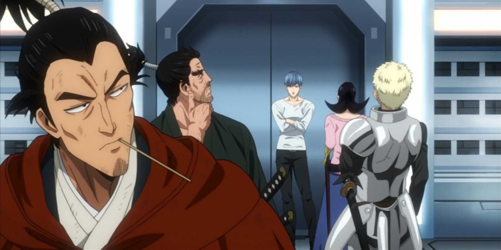 One-Punch Man season 3 Handsome Mask talking to Atomic Samurai