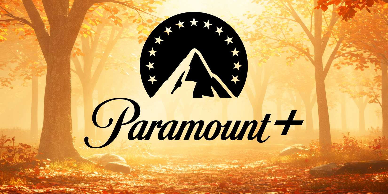 Paramount+ logo autumn trees