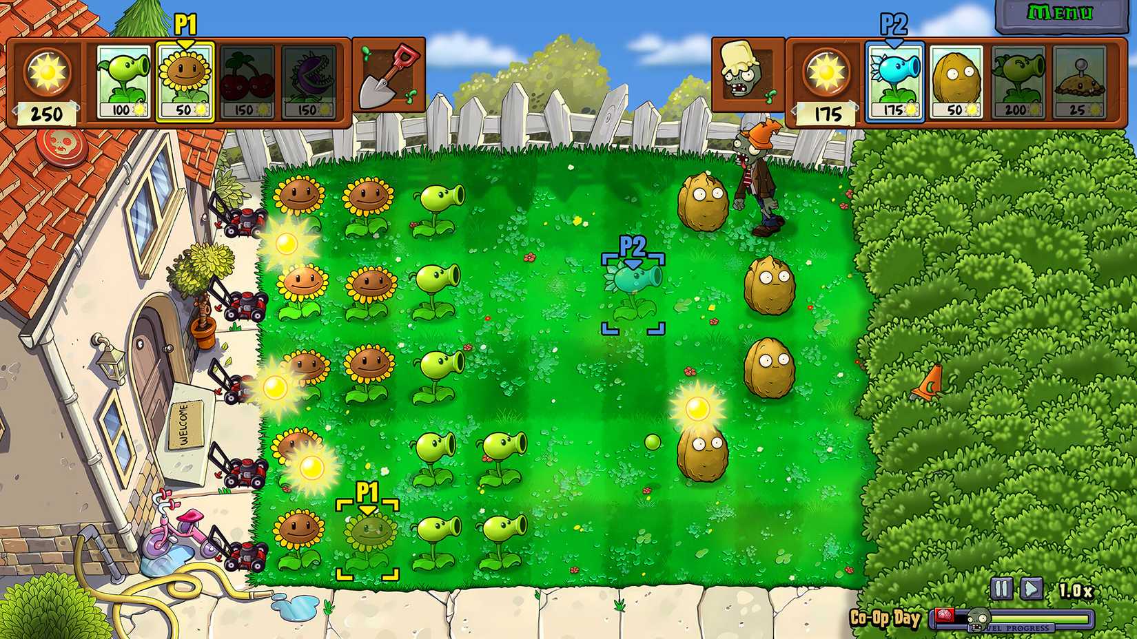 Plants vs Zombies Garden With Sole Zombie