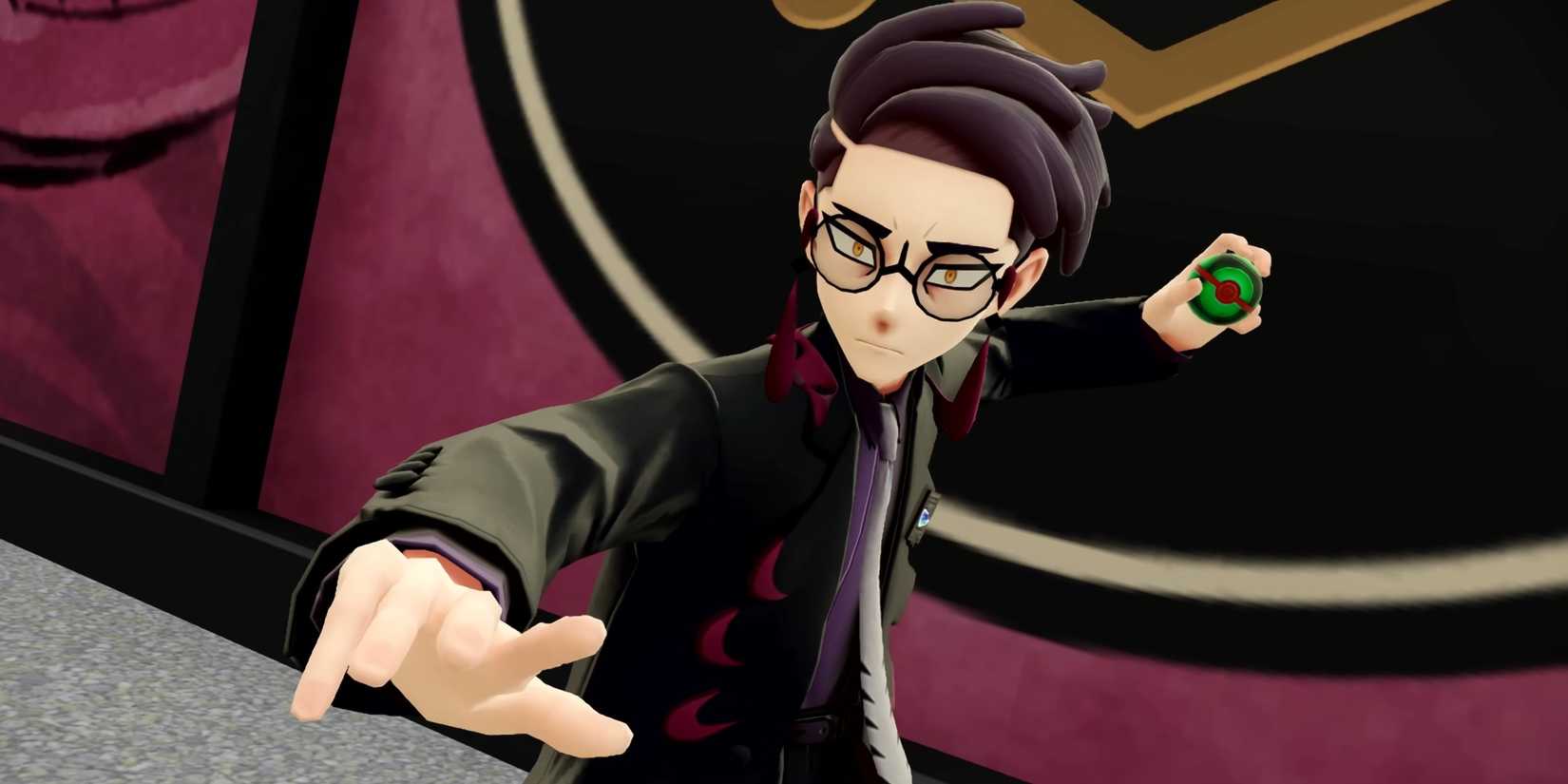 Corbeau gets ready to throw a Dusk Ball in Pokemon Legends Z-A.