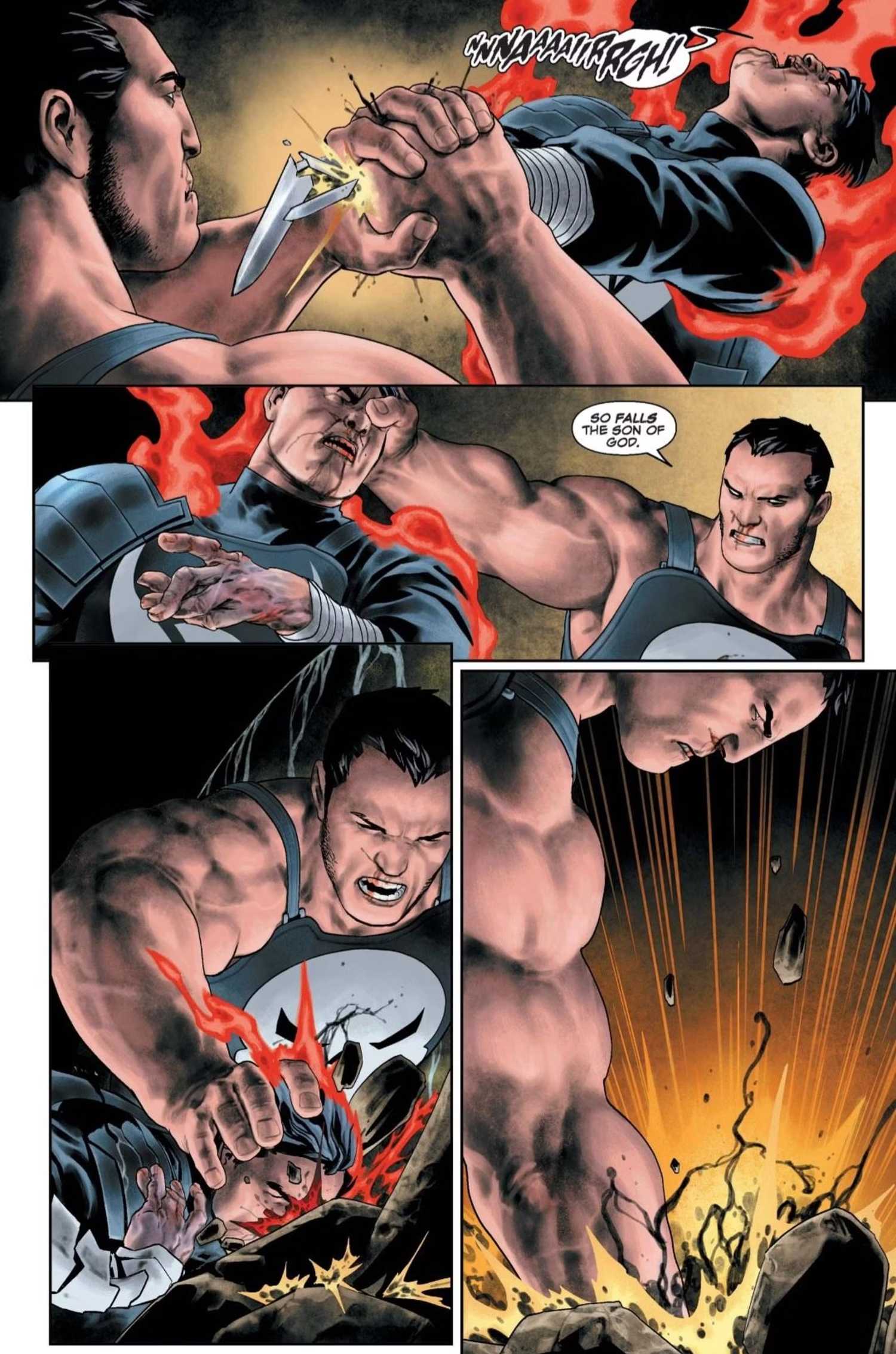 punisher vs ares fight