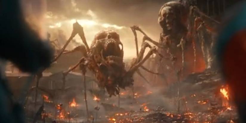 Screaming Spider Skulls in Peacemaker Season 2 Finale (Terror Tales Homage)