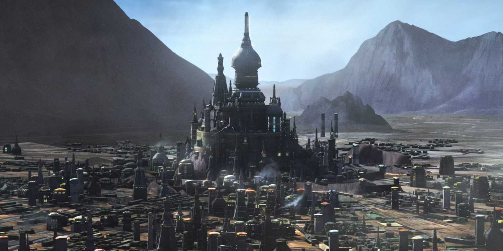 The main city of Ord Mantell as seen in Star Wars: The Bad Batch.