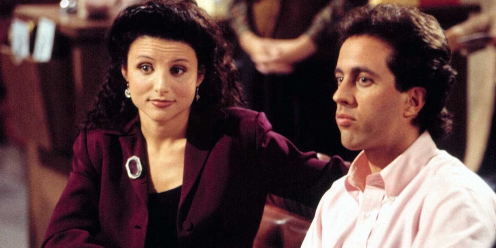 Elaine (Julia Louis-Dreyfus) e Jerry (Jerry Seinfeld) em Seinfeld.