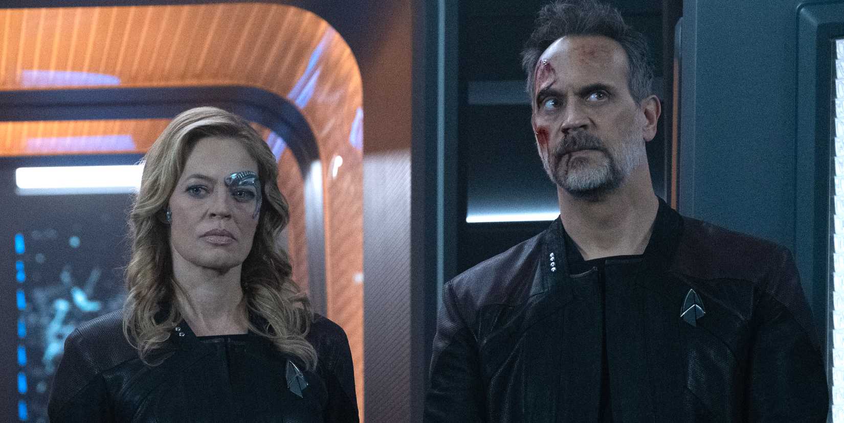 Seven of Nine e Shaw em Star Trek Picard