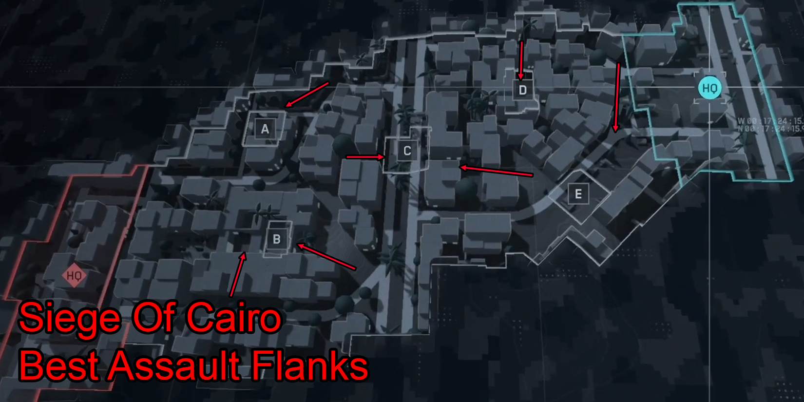 Siege of Cairo best Assault flanking positions