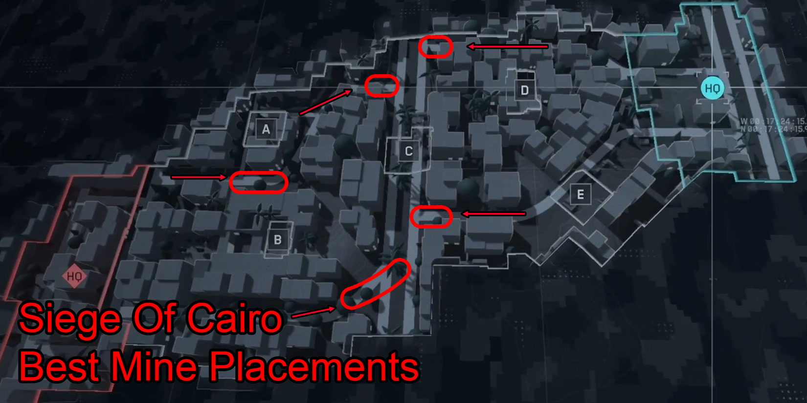 Siege of Cairo best Engineer mine placements