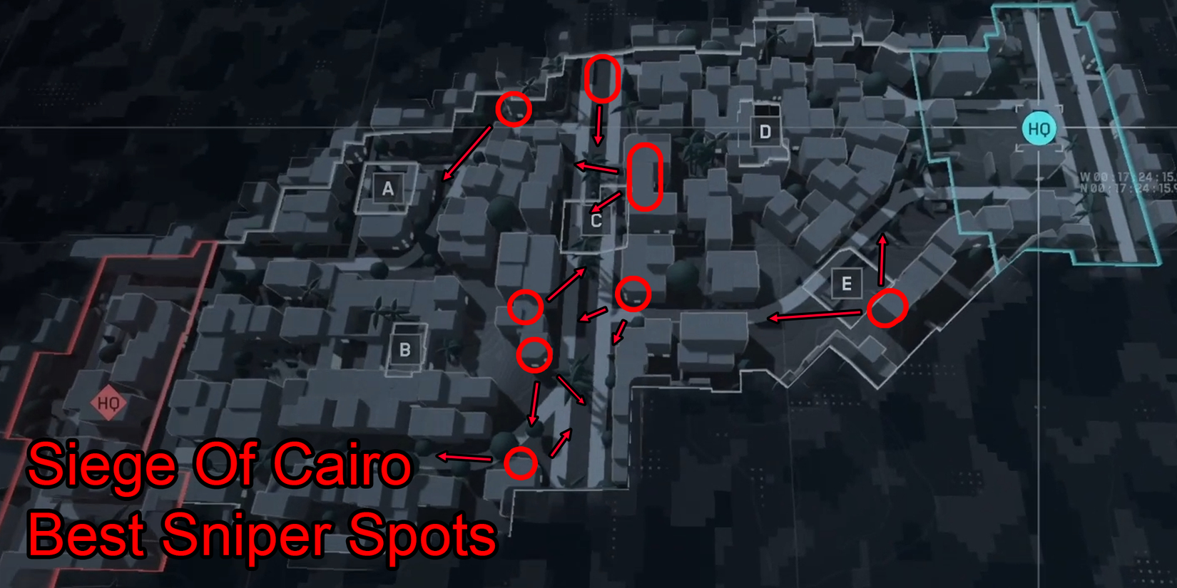 Siege of Cairo best Recon sniper spots