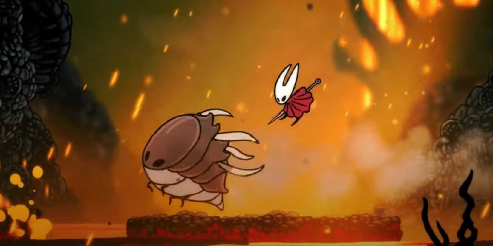 Silksong hornet fighting the savage beastfly in the far fields-1