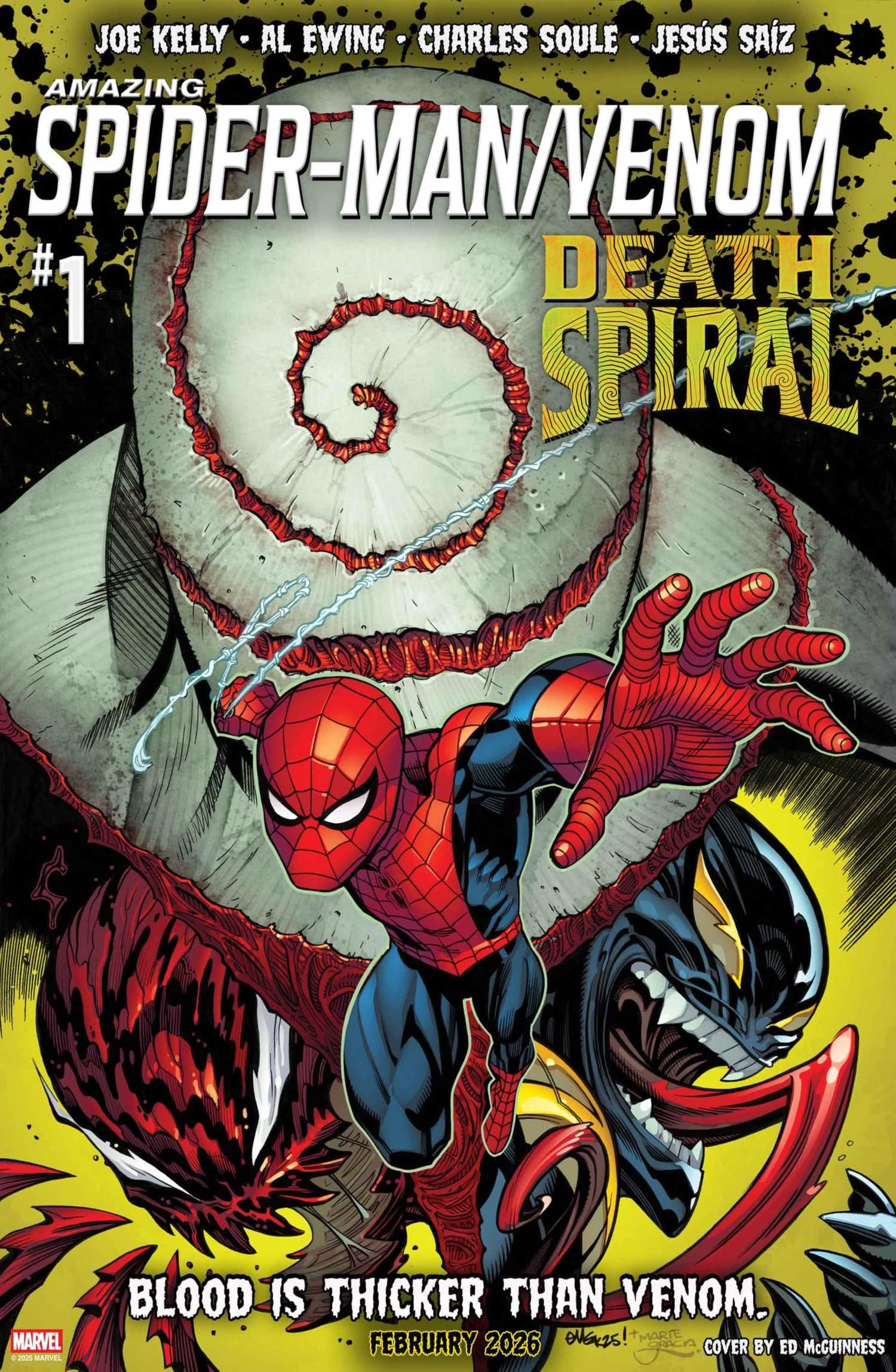 Spider-Man Venom main cover Death spiral