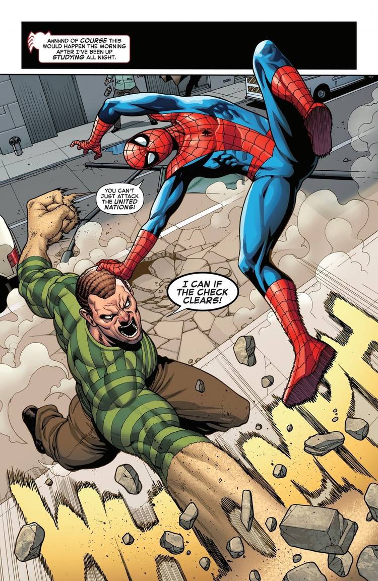 Spidey fights Sandman in The Amazing Spider-Man Torn #1
