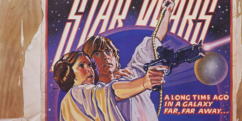 Luke and Leia in a Star Wars A New Hope poster