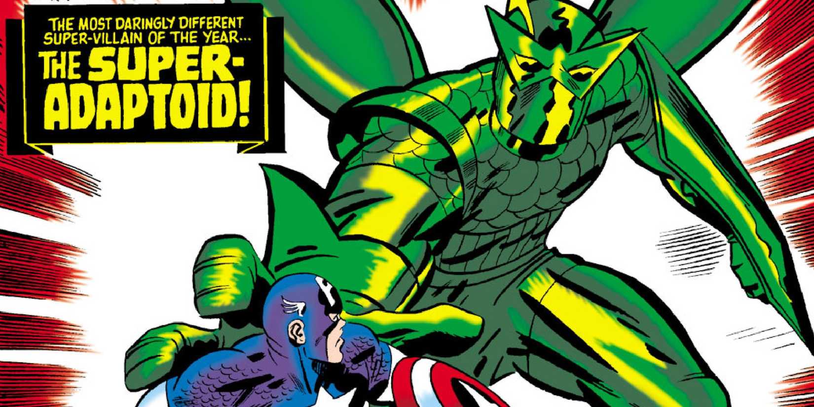 Super-adaptoid vs Capitão América em quadrinhos Marvel
