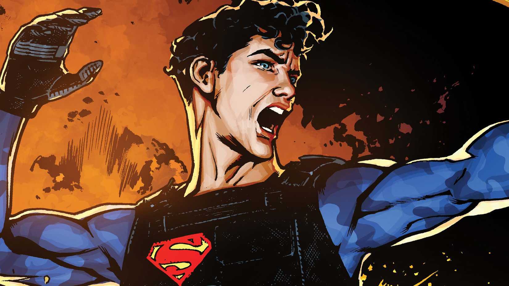 Superman in US Army Uniform in Action Comics Art