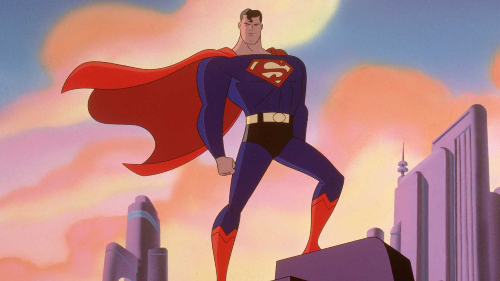 Superman na série animada, dublado por Tim Daly.