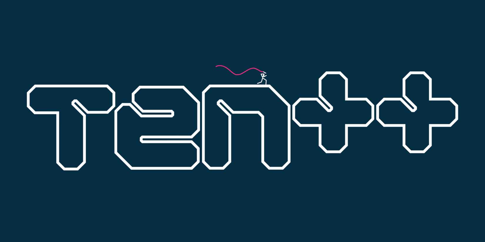 Ten++ logo for n++'s 10th anniversary