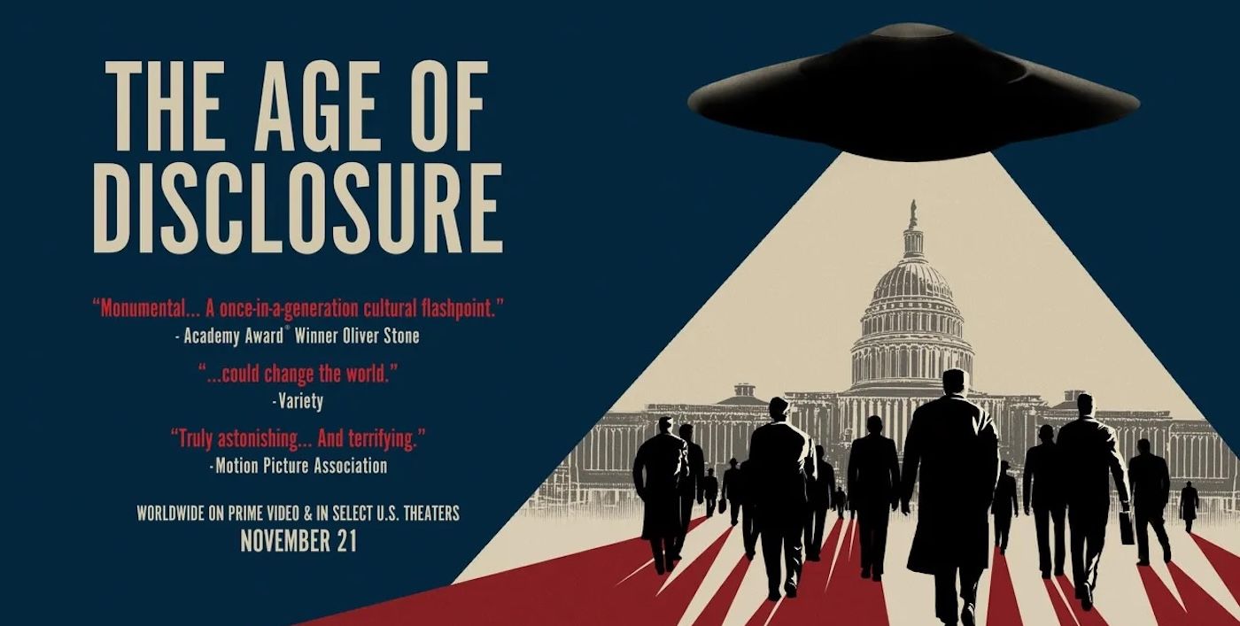 Dokumentarni film 'Doba razkritja' razkriva vladno prikrivanje nezemeljske inteligence in prihaja v kinematografe in na Amazon