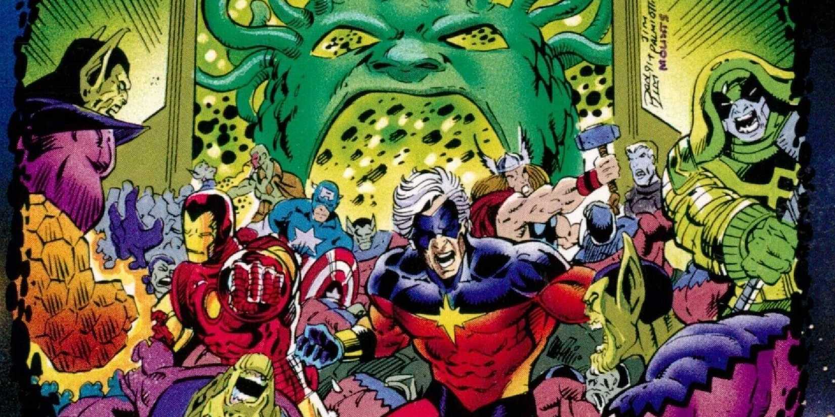 THE AVENGERS WADE INTO THE KREE SKRULL WAR ALONGSIDE CAPTAIN MARVEL