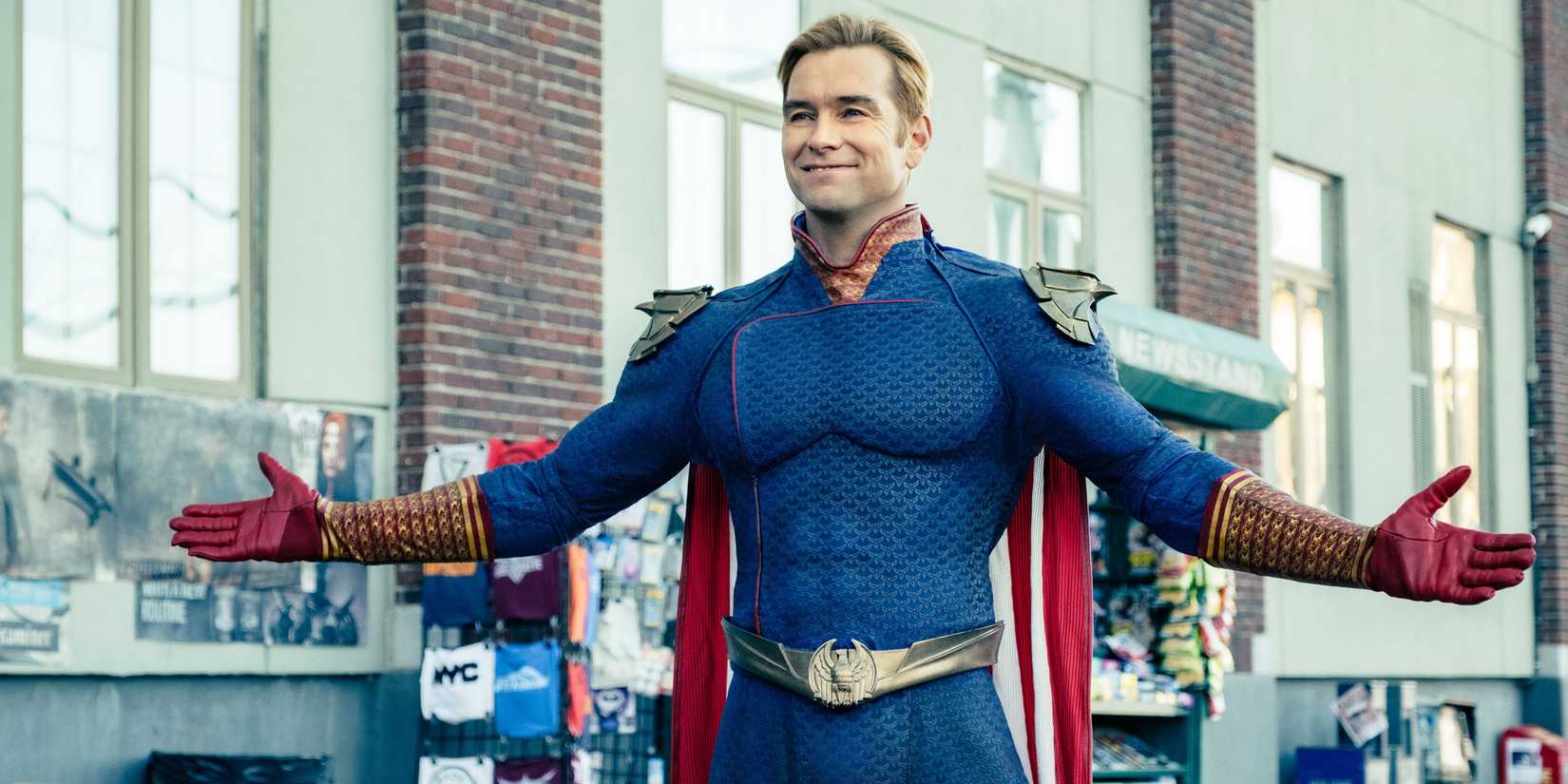All Seasons Of The Boys & Gen V, Ranked Worst To Best Homelander smiling and with arms raised in The Boys season 1