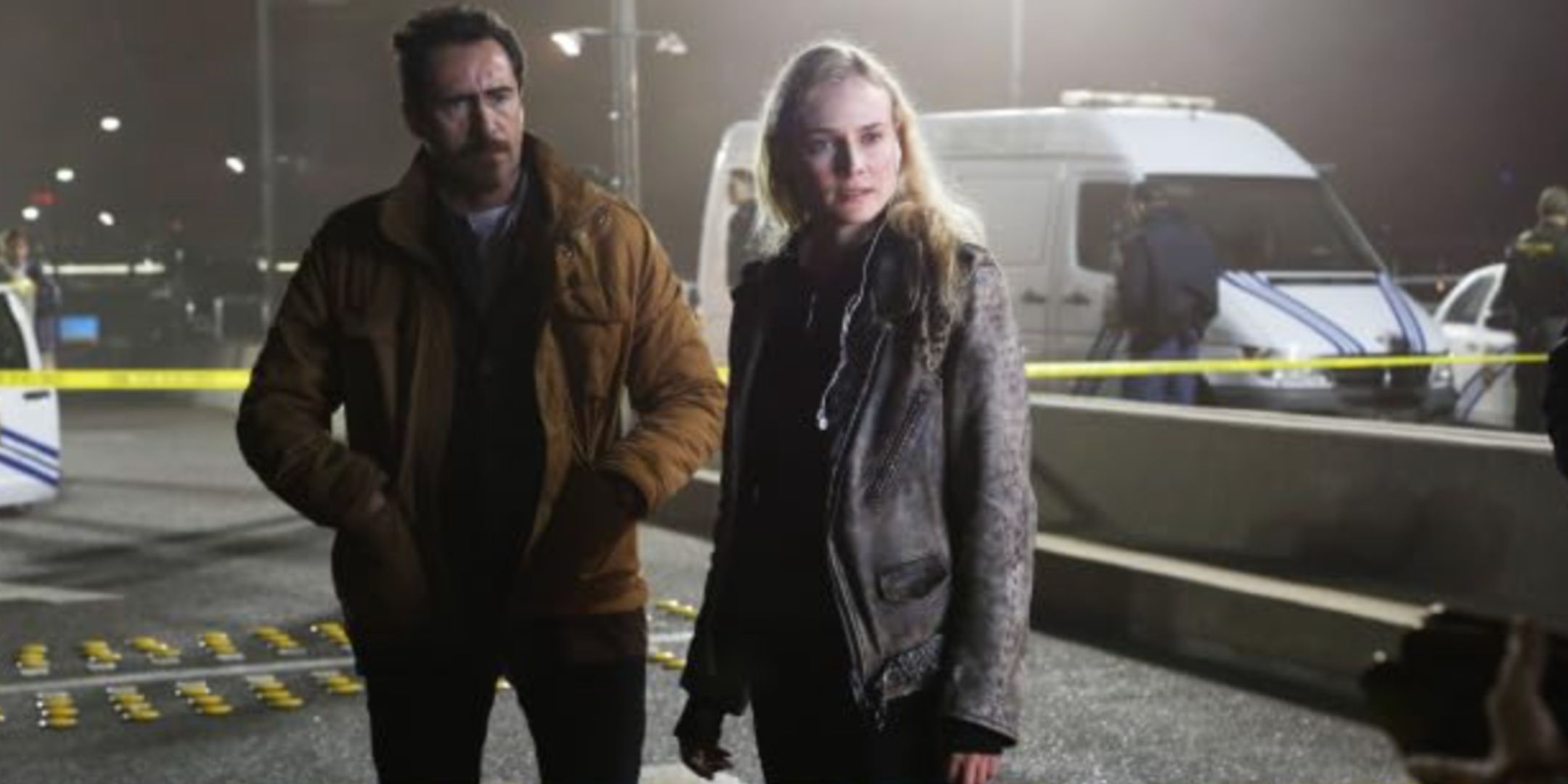The Bridge - scena con Demián Bichir e Diane Kruger
