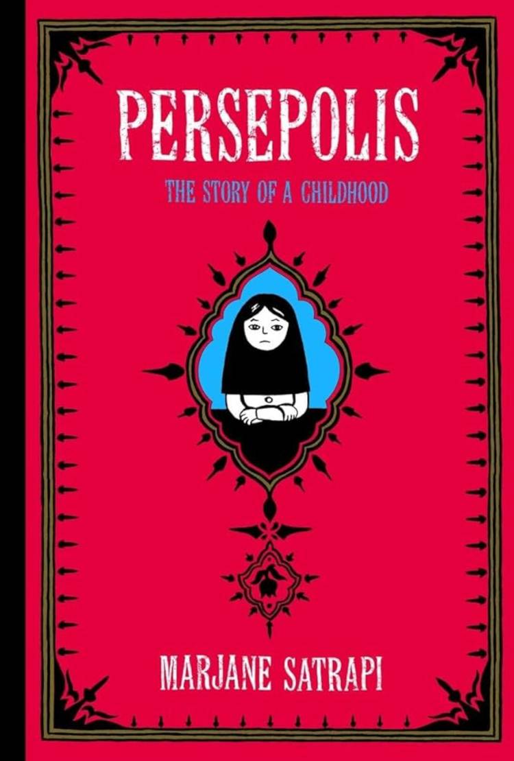 The Cover of Persepolis featuring a girl with black hair crossing her arms
