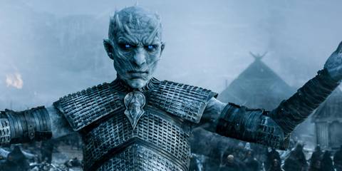 The Night King in battle in Game of Thrones