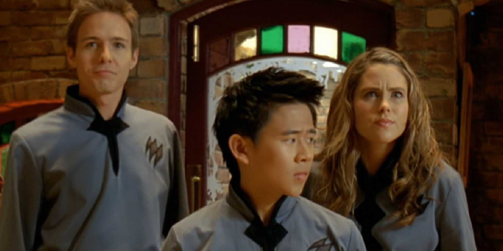 Os três Rangers no episódio de Jungle Fury 'Welcome To The Jungle'