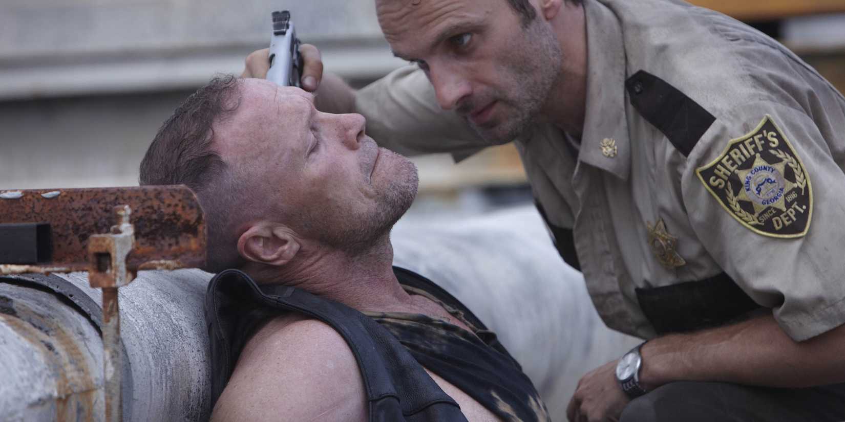Merle e Rick em The Walking Dead