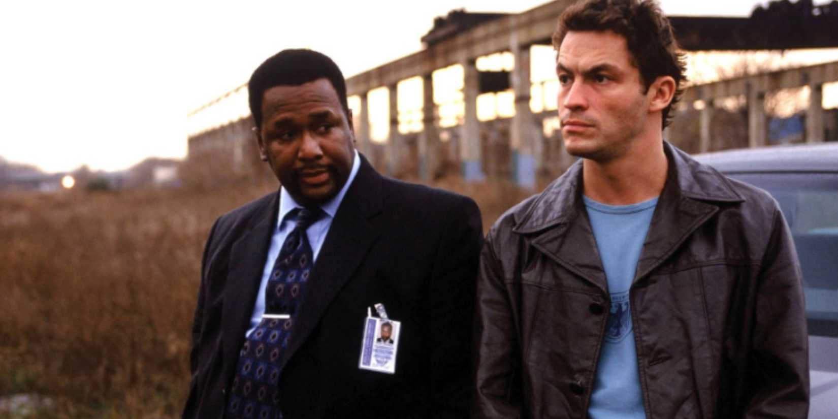 Wendell Pierce and Dominic West in the pilot episode of The Wire