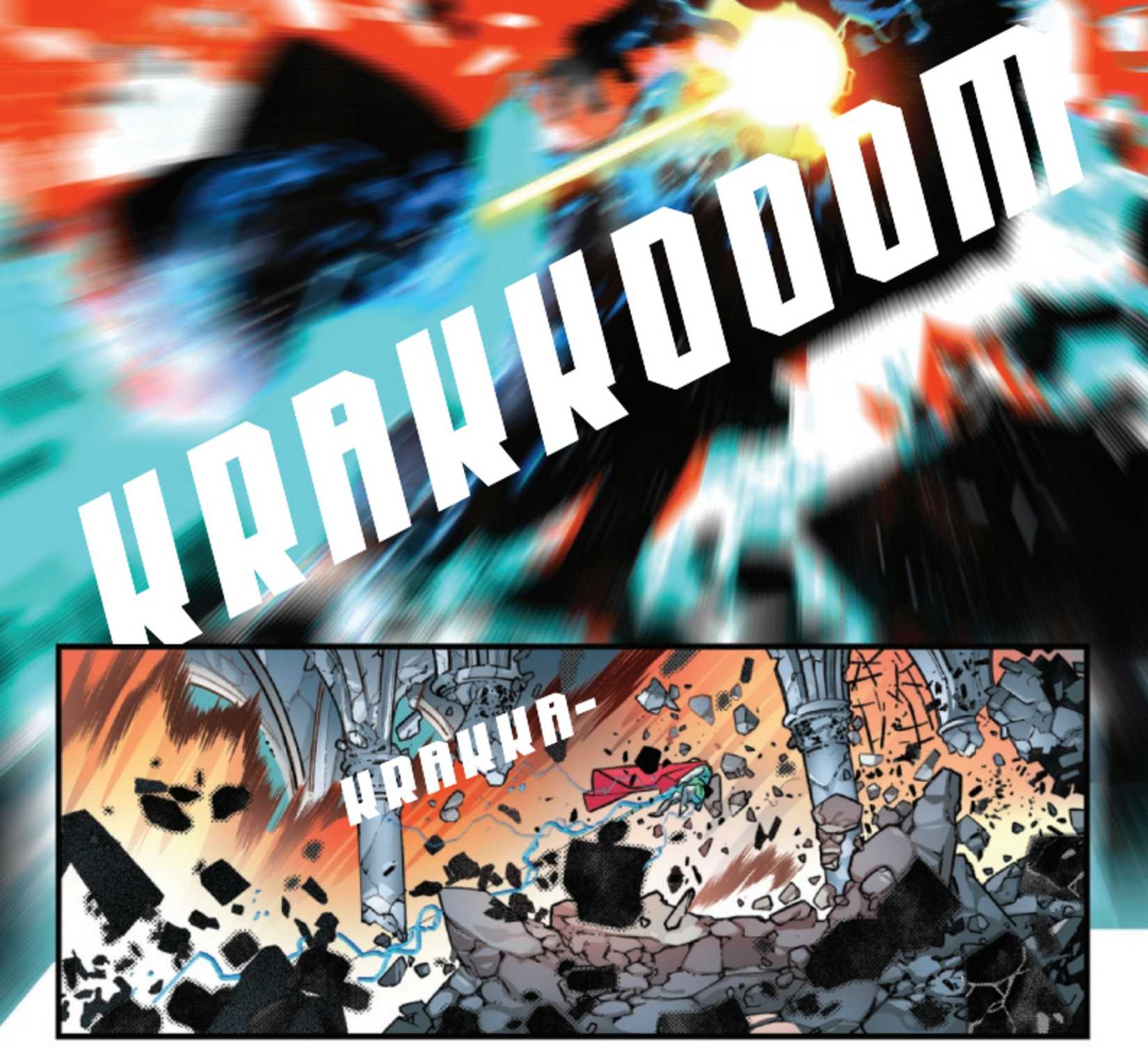 thing hits doctor doom with mjolnir esque hammer