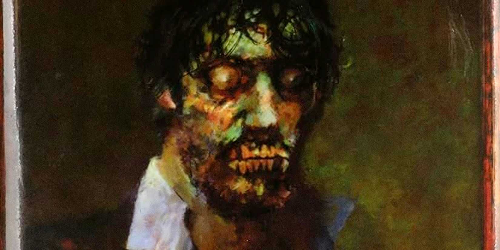 Tony Stark sees himself in the mirror in Marvel Zombies