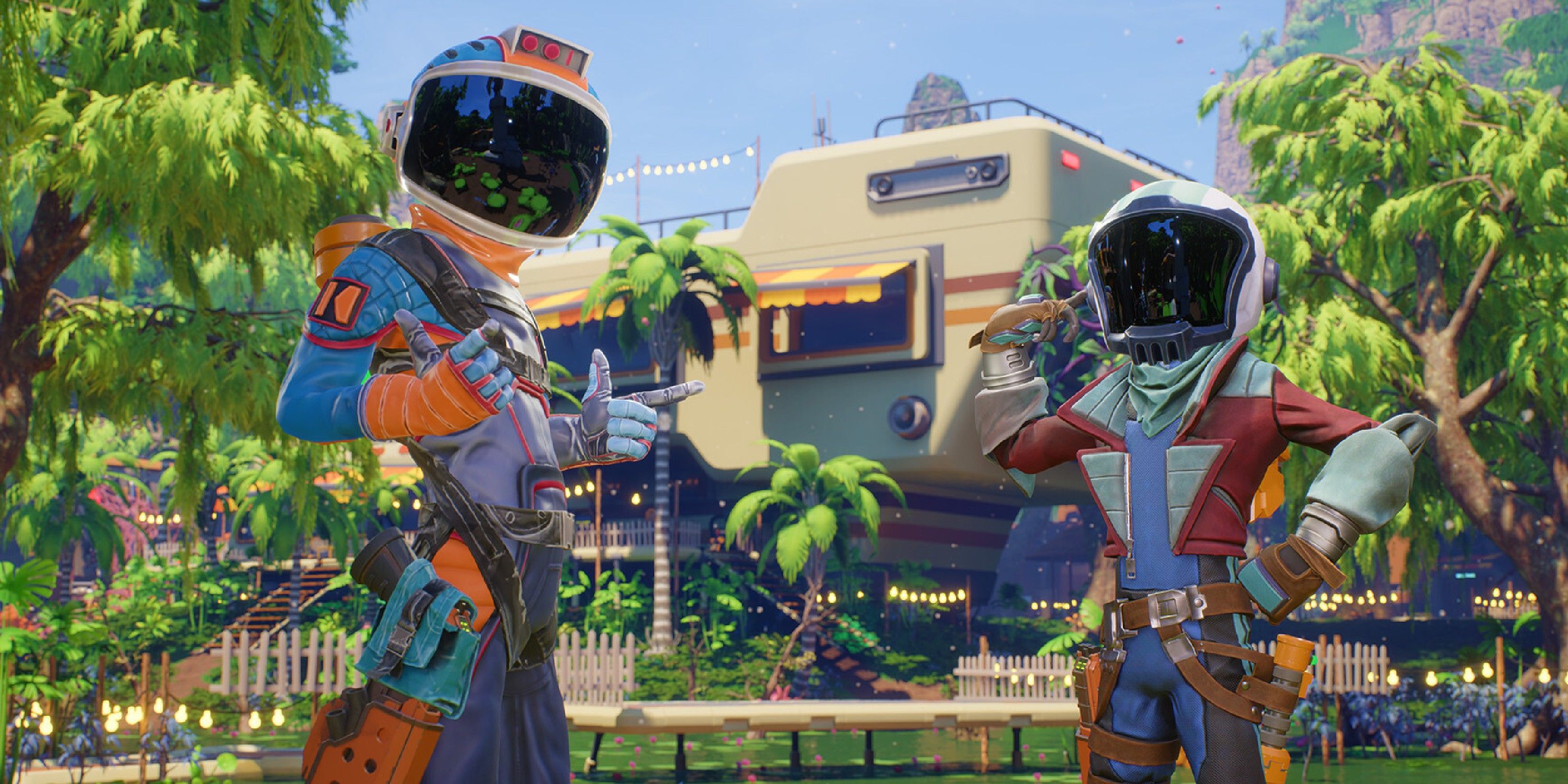 two characters posing in revenge of the savage planet