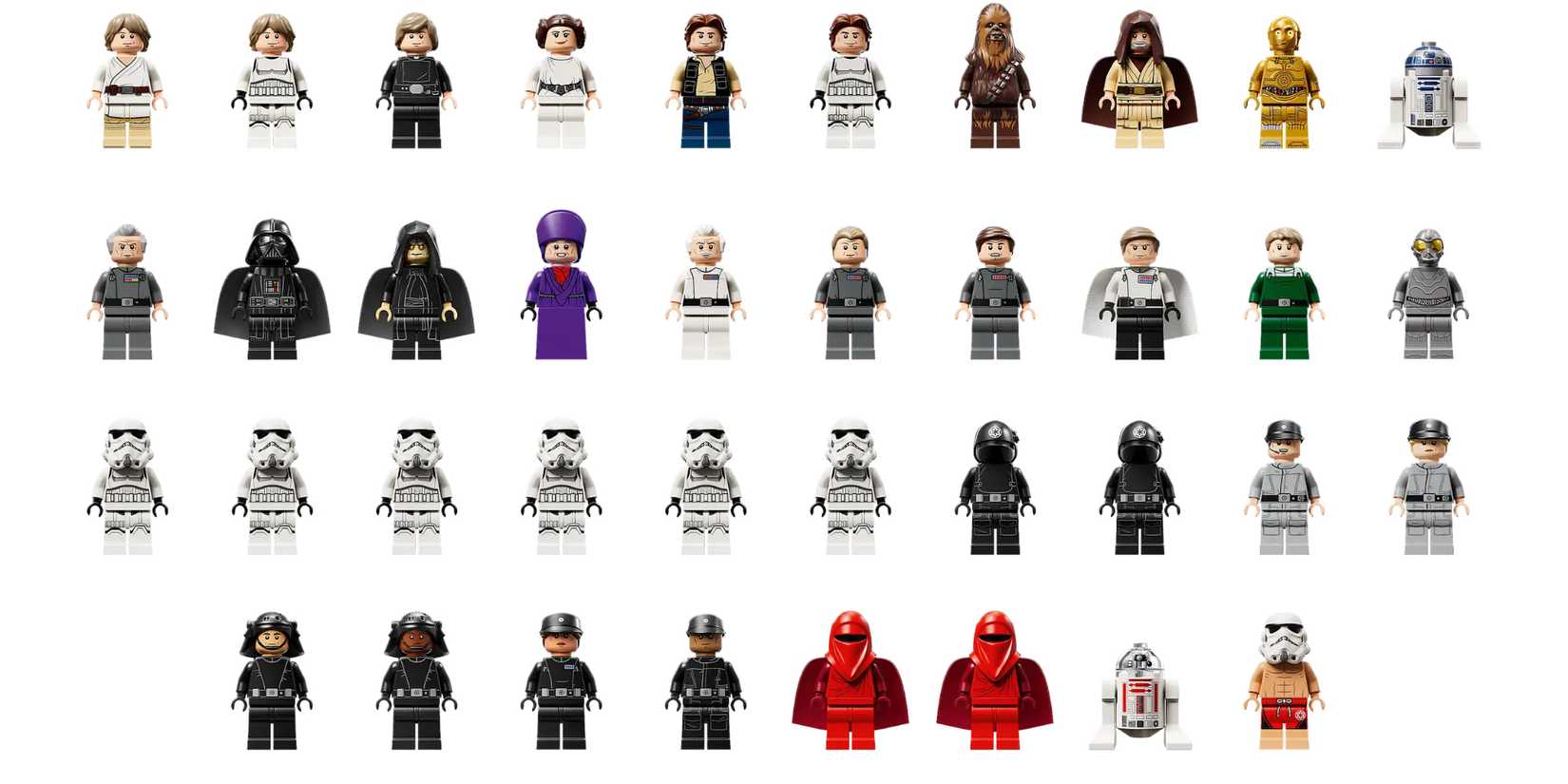 All 38 UCS LEGO Death Star Minifigures (75419)