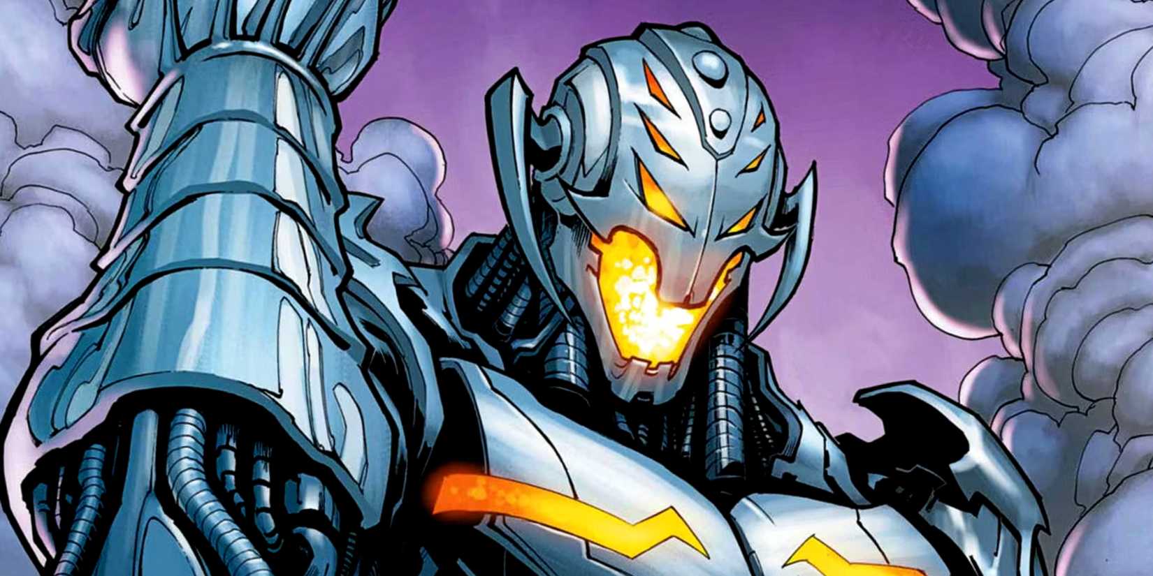 Ultron waving in Marvel Comics