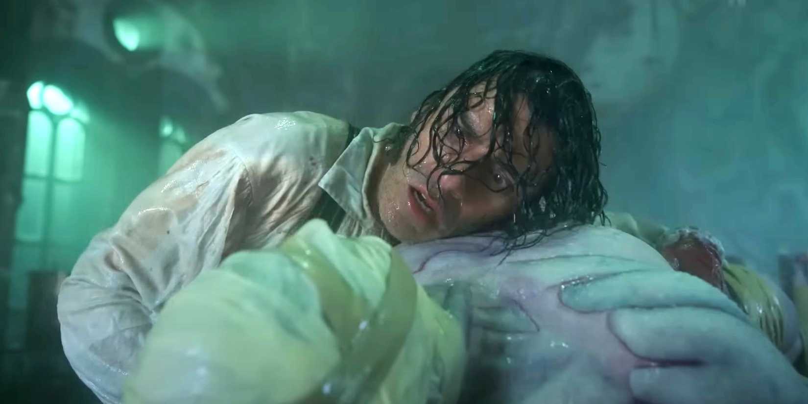 Victor is looking at his creation in Netflix's Frankenstein