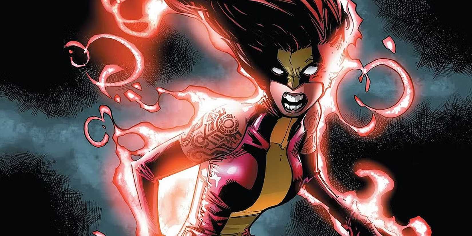 Weapon Hex, Laura Kinney surgindo com os poderes místicos da Feiticeira Escarlate