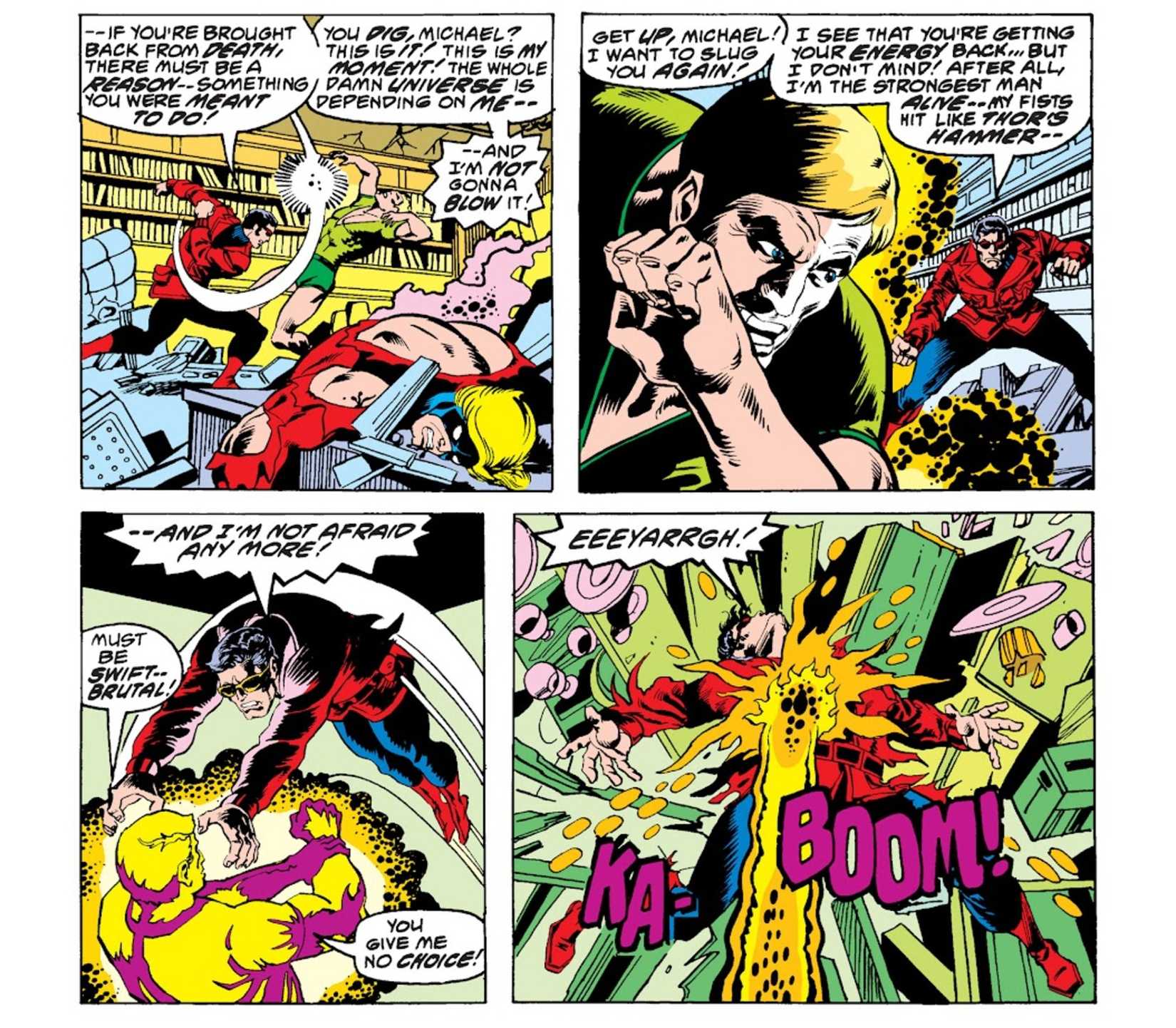 wonder man vs korvac in avengers comics