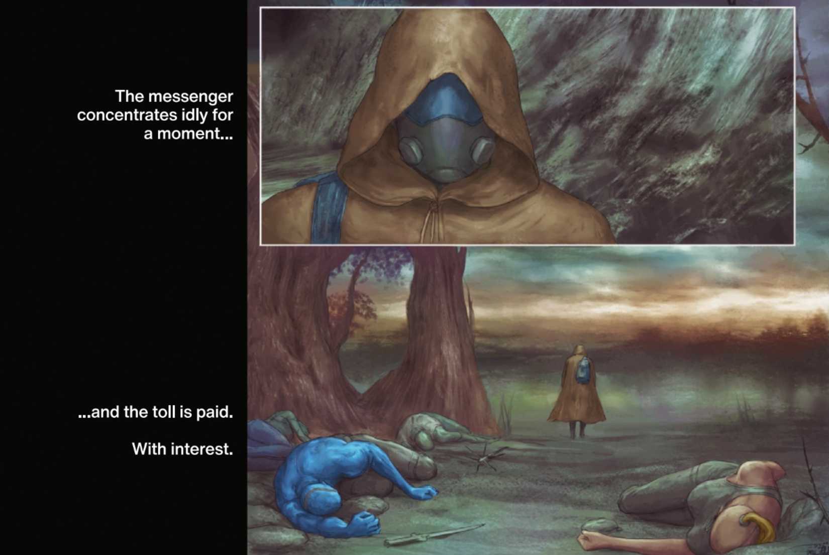 Xavier as The Messenger in a new costume