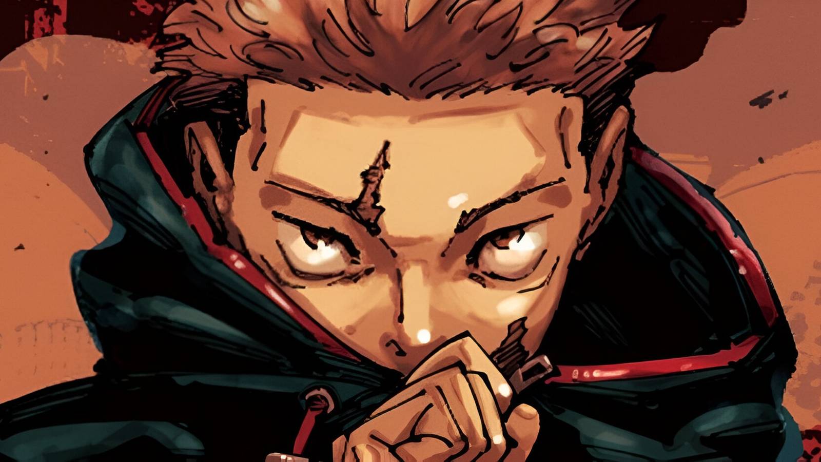 Yuji Itadori in a special art from Jujutsu Kaisen